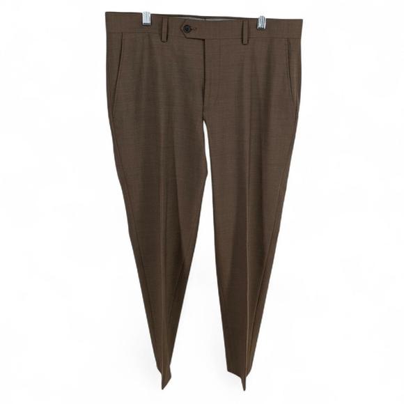 Bar Iii Men's Slim-Fit Wool Stretch Suit Dress Pants Brown 32 x 30 - Picture 6 of 7